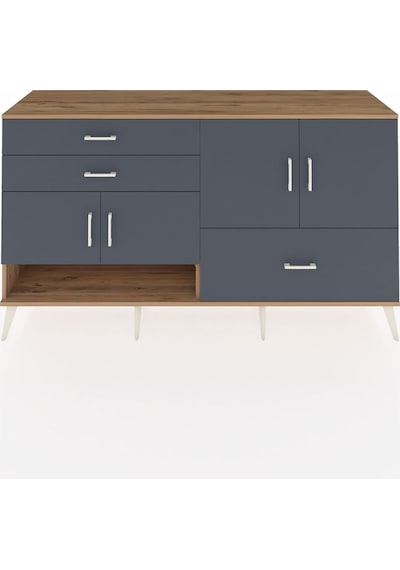 Hyperion Konsol 3 Raflı 3 Çekmeceli 4 Kapaklı 176x44x99 Çam-antra Çam-antrasit