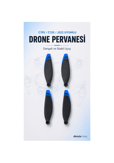 4 Adet 5.5cm X 1.5cm C19s / C13s/ Js22 Uyumlu Drone Pervanesi - 904460418