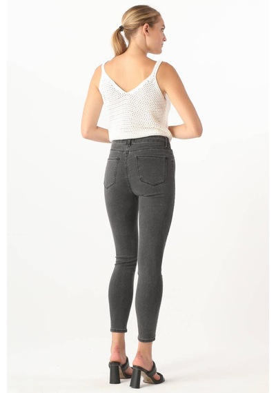 Kadın Gri Skinny Jean Pantolon 001