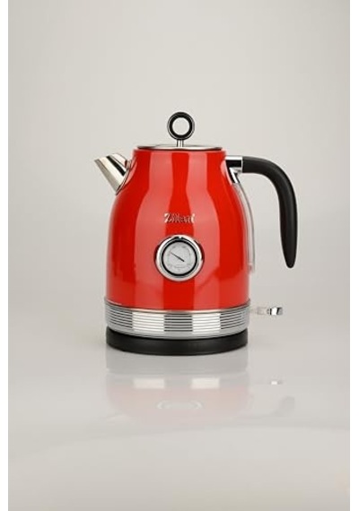 Zln7033 60'li Yılların Retro Su Isıtıcısı, 1,7 Litre,%100 Bpa İçermez, 2000 Watt, Paslanmaz Çelik İç Kısım,