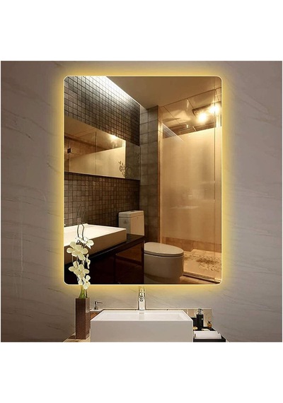 80X120 CM Ledli Ayna Banyo Aynası Dekoratif Ayna Boy Ayna Salon D