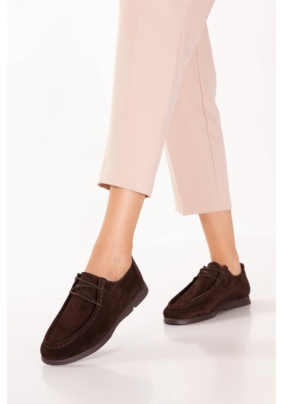 Gondol Kadın Hakiki Deri Moccasin Golf Model Kadın Ayakkabı Hl.33401 Kahve Süet Kahverengi Gondol Kadın Hakiki Deri Moccasin Golf Model Kadın Ayakkabı Hl.33401 Kahve Süet Kahverengi