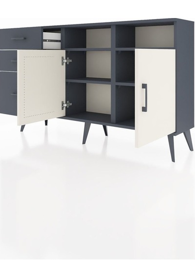 Arges Konsol 4 Raflı 3 Çekmeceli 2 Kapaklı 132x30x83 Antrasit-aytaşı/antrasit Aytaşı/antrasit Arges Konsol 4 Raflı 3 Çekmeceli 2 Kapaklı 132x30x83 Antrasit-aytaşı/antrasit Aytaşı/antrasit
