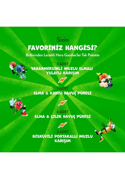 Hero Goodies Karma Meyve Püresi Paketi 12 Adet Deneme Seti