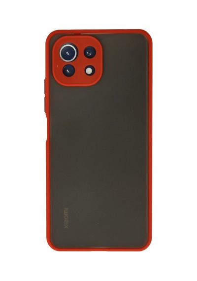 Xiaomi Mi 11 Lite Kılıf Montreal Silikon Kapak - Kırmızı -