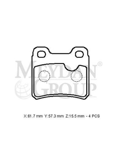 Opel Astra- F- Sd/hb- 95/98 Arka Fren Balatası Kablosuz Disk 61,7x57,3x15,5 Bramax