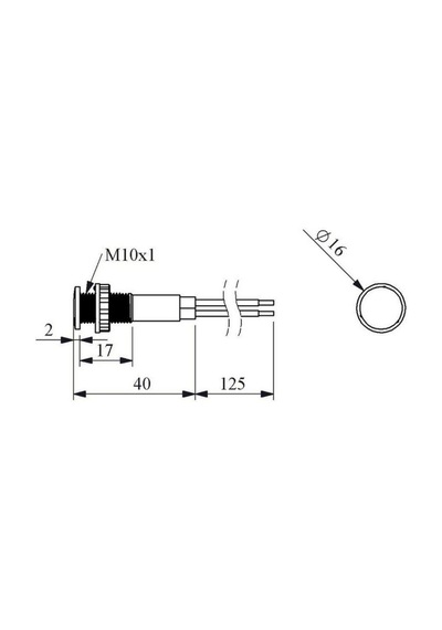 Emas S100lb2 Sinyal Ledli 10mm 24v Nor.bey. 12.5 Cm