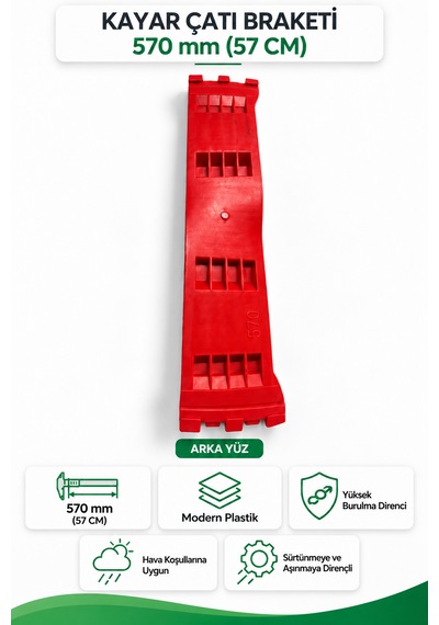 Dorse/treyler Çatı Katlama Plakası Kayar Çatı Braketi 570 Mm Kırmızı