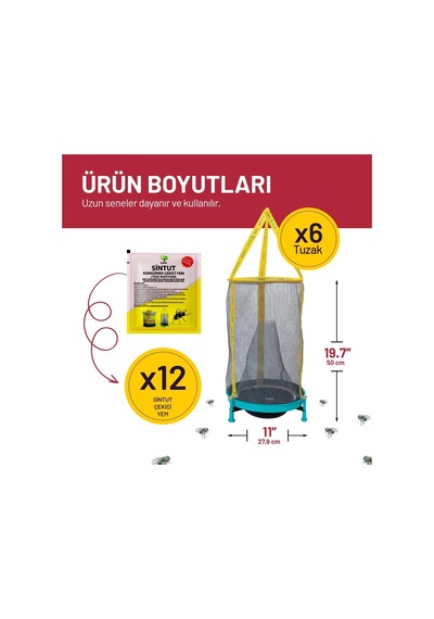 6 Adet Flıes' Inn Hg / Karasinek Tuzağı