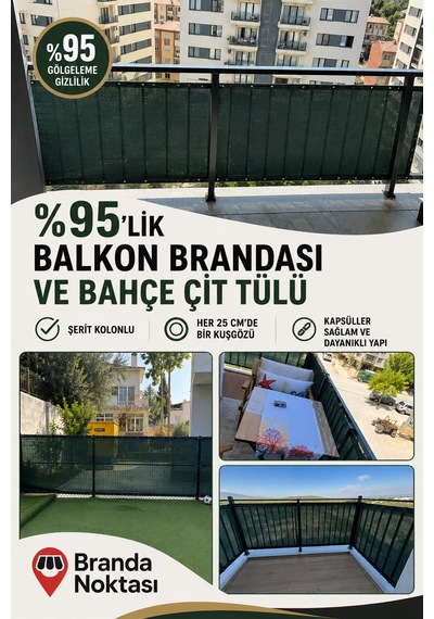 Balkon Demiri Tülü %95 Gölgeleme Ve Mahremiyet Filesi - Şerit Kolonlu Kuşgözü Kapsüllü Bahçe Çiti Tülü Koyu Yeşil Balkon Demiri Tülü %95 Gölgeleme Ve Mahremiyet Filesi - Şerit Kolonlu Kuşgözü Kapsüllü Bahçe Çiti Tülü Koyu Yeşil