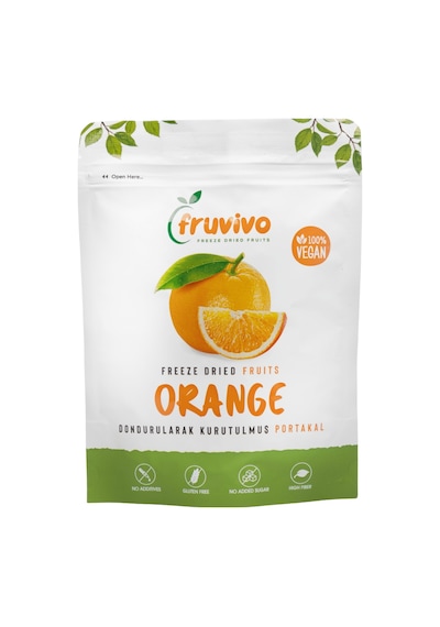 Fruvivo 2'li Freeze Dry Paket - 2 Adet Portakal - Dondurularak Kurutulmuş Meyve Cipsi Şeker İlavesiz %100 Doğal Vegan 40 G