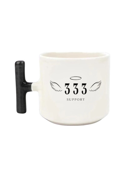333 Üç Üç Üç - T Kulp Kupa Beyaz