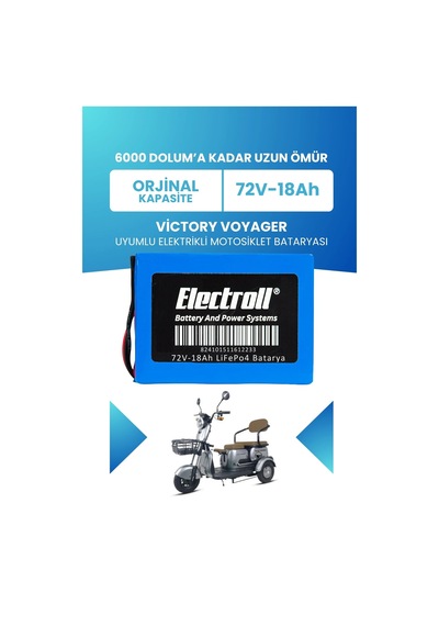 Victory Voyager Batarya Standart Kapasite Lifepo4 72v 18ah Elektrikli Motosiklet Bataryası