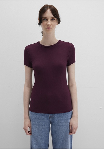Mavi - Bordo Basic Tişört 1613081-70434 Bordo