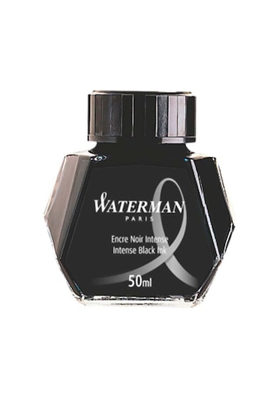 Waterman Dolma Kalem Mürekkebi Cam Şişede 50 Ml Siyah S0110710 Çok Renkli