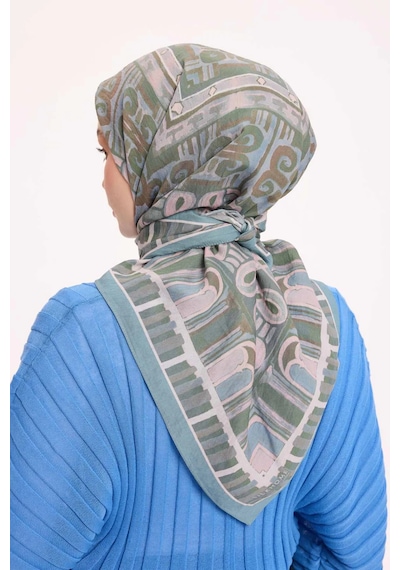 Silk Home Dört Mevsim Antik Motif Viskon Velora Eşarp 6421 Cam Göbeği