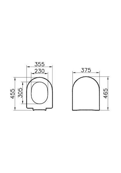 VitrA Klozet Kapağı. S50. Duroplast. İnce. 48 - 003 - 001