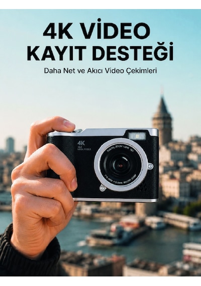 48 Mp Dijital Kamera 4k Video Çekim Özellikli Kompakt Tasarım - Lisinya