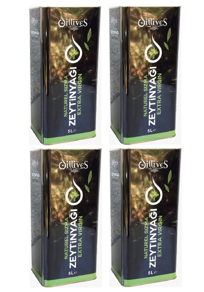 Oillives Soğuk Sıkım Naturel Sızma Zeytinyağı 5 Lt X 4 Teneke