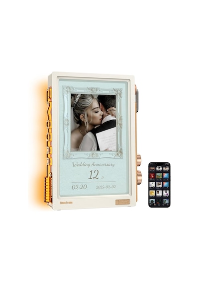 Times Frame-10.1 İnç Dijital Resim Çerçevesi Şeffaf Ips Akıllı Linux Os Rgbled Döner Düğme Wifi 64gb 400+saat Y Diğer