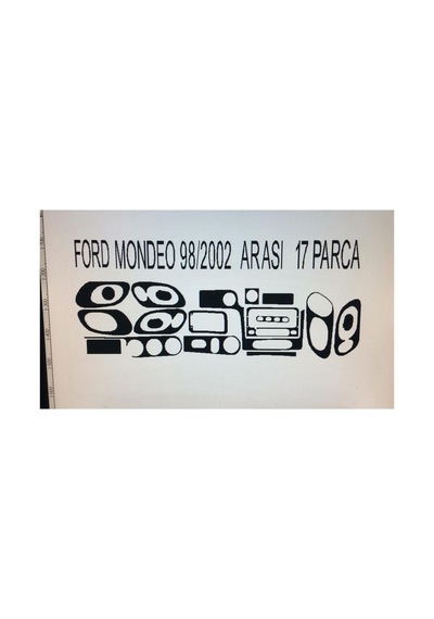 Ford Mondeo 1996/2002 Arası 17 Parça Torpido Kaplama Sedef Ceviz Yeni Renk Desen