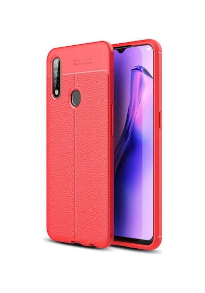 Oppo A31 Kılıf Zore Niss Deri Desenli Silikon Kılıf