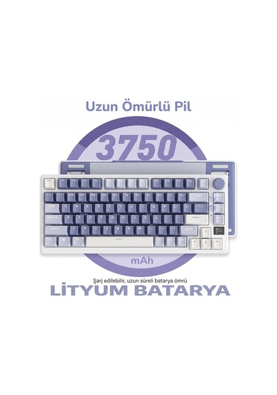 Royal Kludge Rk M75 Tri-mode Oled Screen %75 Mekanik Oyuncu Klavyesi