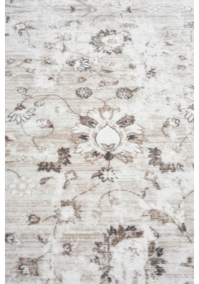 Raschel Carpet Premium Yıkanabilir Leke Tutmaz Modern Antik Bej Özel Seri Kaymaz Taban Halı Yolluk Bej