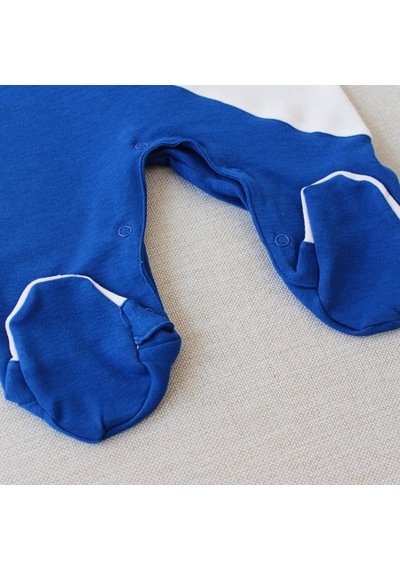 Candar Lucky Baby Es Çizgi Boy Nakışlı Şapkalı Erkek Bebek Tulumu 0-3 Ve 3-6 Ay Lacivert