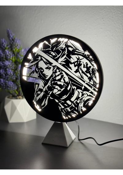 Valorant Neon Ajan Halka Led Işıklı Masa Gece Lambası Gamer Oyun Odası Dekor Hediye Adaptörlü Beyaz