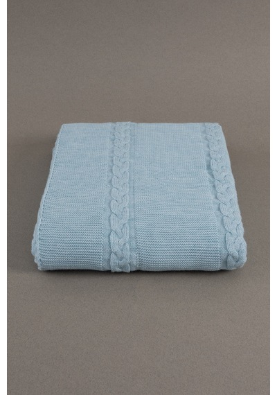 Trenza Mavi Çift Kişilik Battaniye 200x220 15045 Mavi