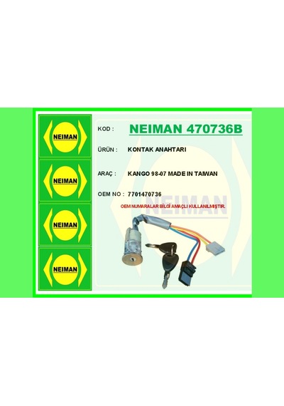 Kontak - 557 - Kilidi - Anahtarlı Renault - Dpmıx-hb - Goo 98-07