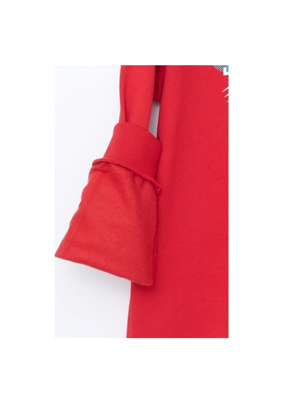 LC Waikiki Lcw Kids Kırmızı Bisiklet Yaka Erkek Çocuk Sweatshirt Canlı Kırmızı