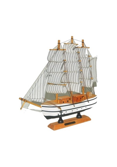 Monalisa Home 32 Cm Uzunlukta Ahşap Yelkenli Maket Gemi