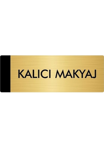 Metal Yönlendirme Levhası, Departman Kapı Isimliği Kalıcı Makyaj 5x20 Cm Altın Renk