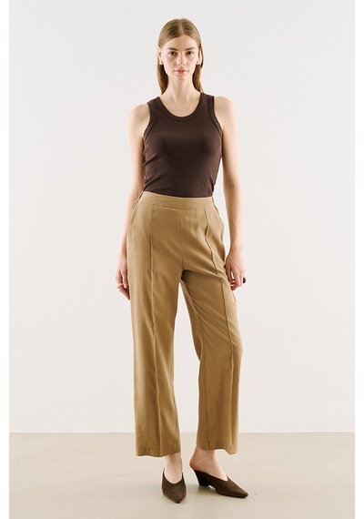 Manuka Rahat Düz Kesim Pantolon Camel Aw26pnt00008-05