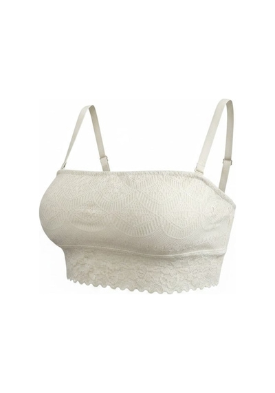 Bonbon Kadın Full Dantelli İçi Pamuk Astarlı Bralet Bb2808 Ekru