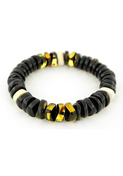 Kehribar Bileklik Özel Tasarım Ambergold Blk23-64 Çok Renkli