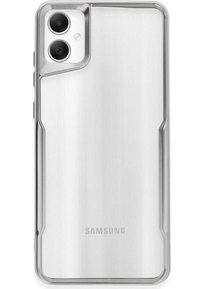 Samsung Galaxy Uyumlu A05 Kılıf Boyi Silikon Kapak - Gümüş
