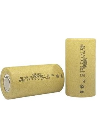 Sertec 1.2v Ni-mh Sc 3000 Mah. Kağıtlı Şarjlı Pil 10c Başsız/fla