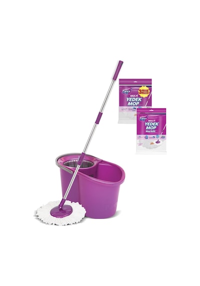 Parex Tornado Otomatik Temizlik Seti Ve 3'lü Yedek Mop Paketi