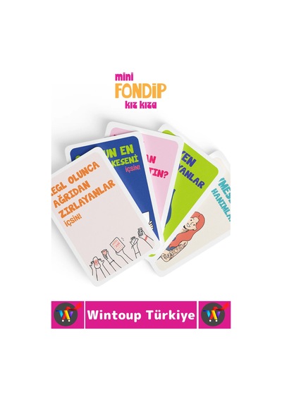 Fondip Minikız Kıza - Sevgili Grup Arkadaş Ortamı İçki Kart Oyunu 55 Kart