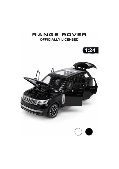 Lisanslı Range Rover Sv 1:24 Metal Model Araba Sesli Ve Işıklı Siyah Oyuncak Araba Çok Renkli