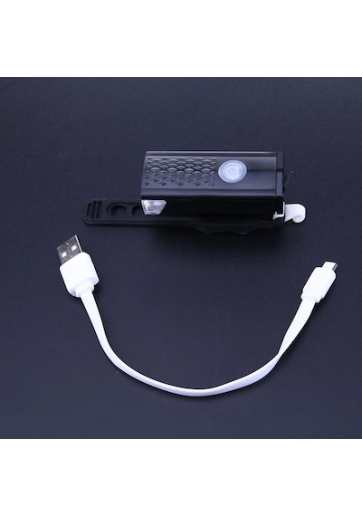 Usb Şarjlı Bisiklet Ön - Arka Far Stop Lambası Seti Çok Renkli