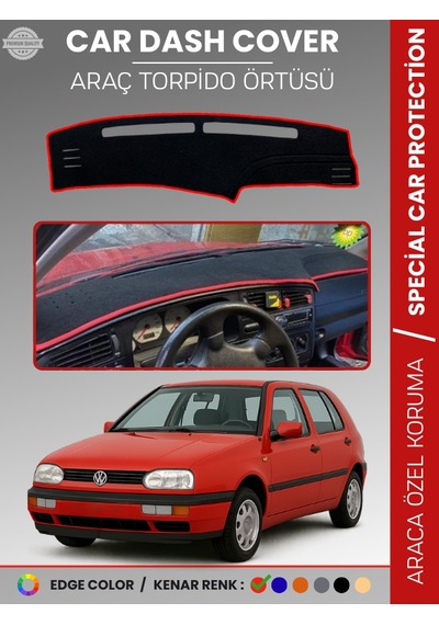 Volkswagen Golf 3 Mk3 1991-1998 Torpido Örtüsü Panel Halısı Torpido Koruma Tam Uyum Uv Koruma - 887 Stiloto