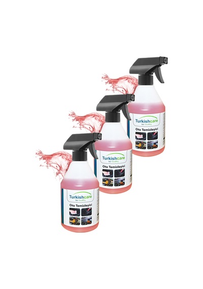 Auto Çok Amaçlı Araç Temizlik Spreyi 500 Ml. Üçlü Set