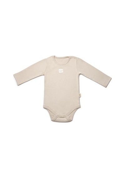 BabyCosy Organic Wear Bebek 3'lü Uzun Kollu Body %100 Organic Pamuk, Yenidoğan Serisi -csy8124 Ekru