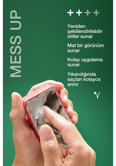 Mess Up Mat Şekillendirici Gum Macun 100ml Orta Tutuş Mat Görünüm Kolay Şekil Esnek Wax