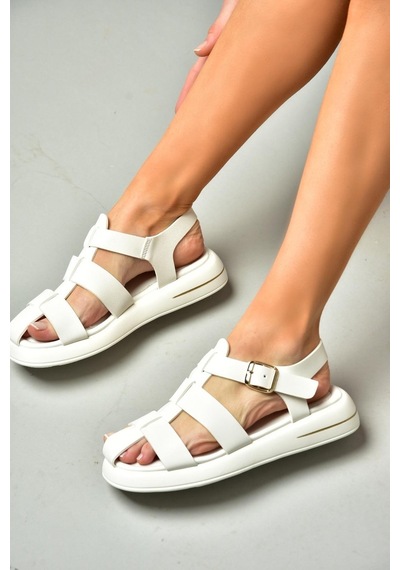 Fox Shoes S518106009 Beyaz Kadın Sandalet Beyaz