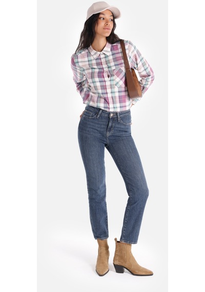 Colins 703 Carla Slim Fit Normal Bel Düz Paça Denım Kadın Pantolon Cl1065298 001